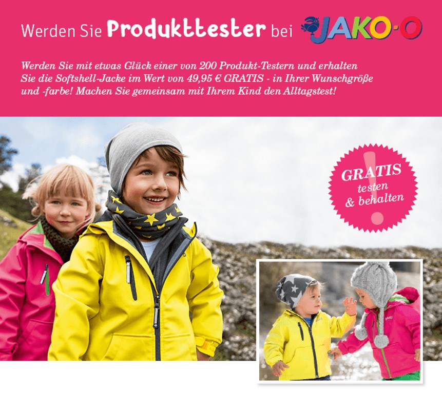JAKO-O Produktetester werden!