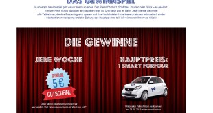 rewe auto gewinnspiel smart forfour gewinnen