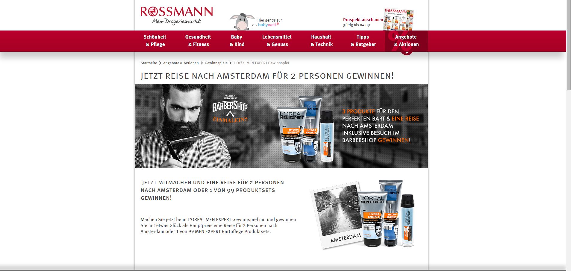 rossmann gewinnspiel amsterdam reise gewinnspiel