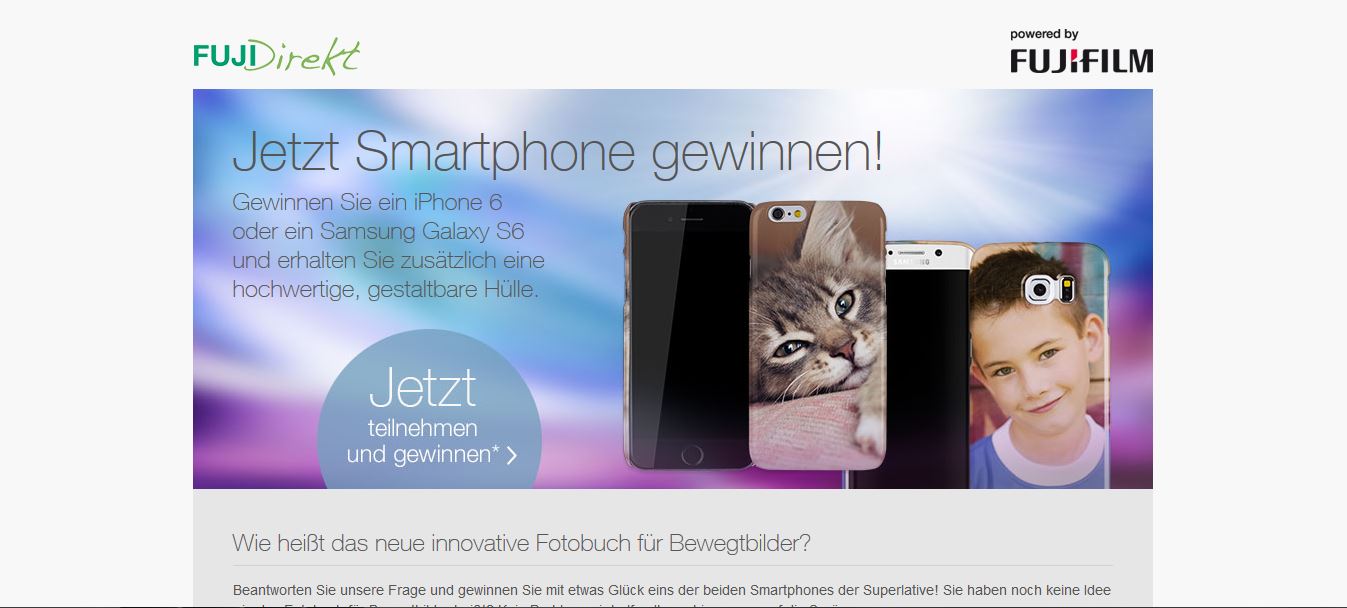 fuji gewinnspiel iphone samsung galaxy