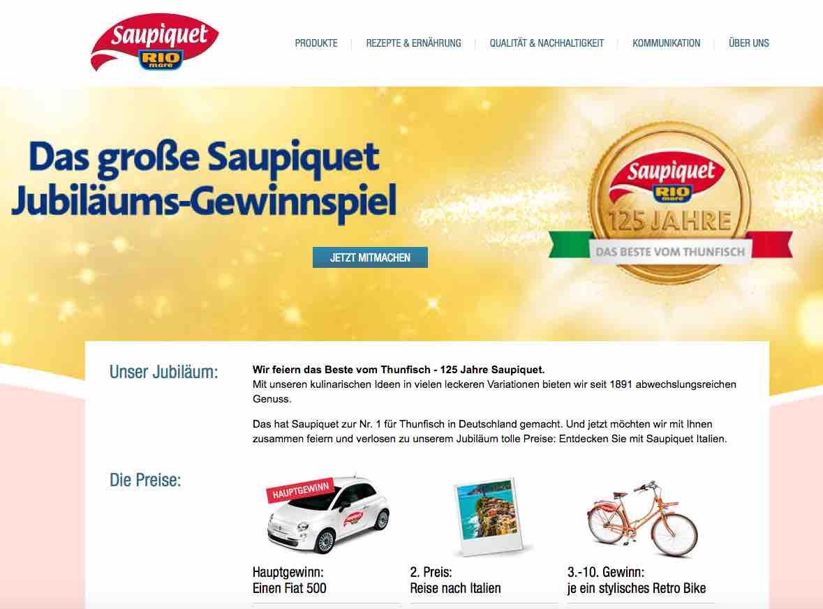 saupiquet auto gewinnspiel
