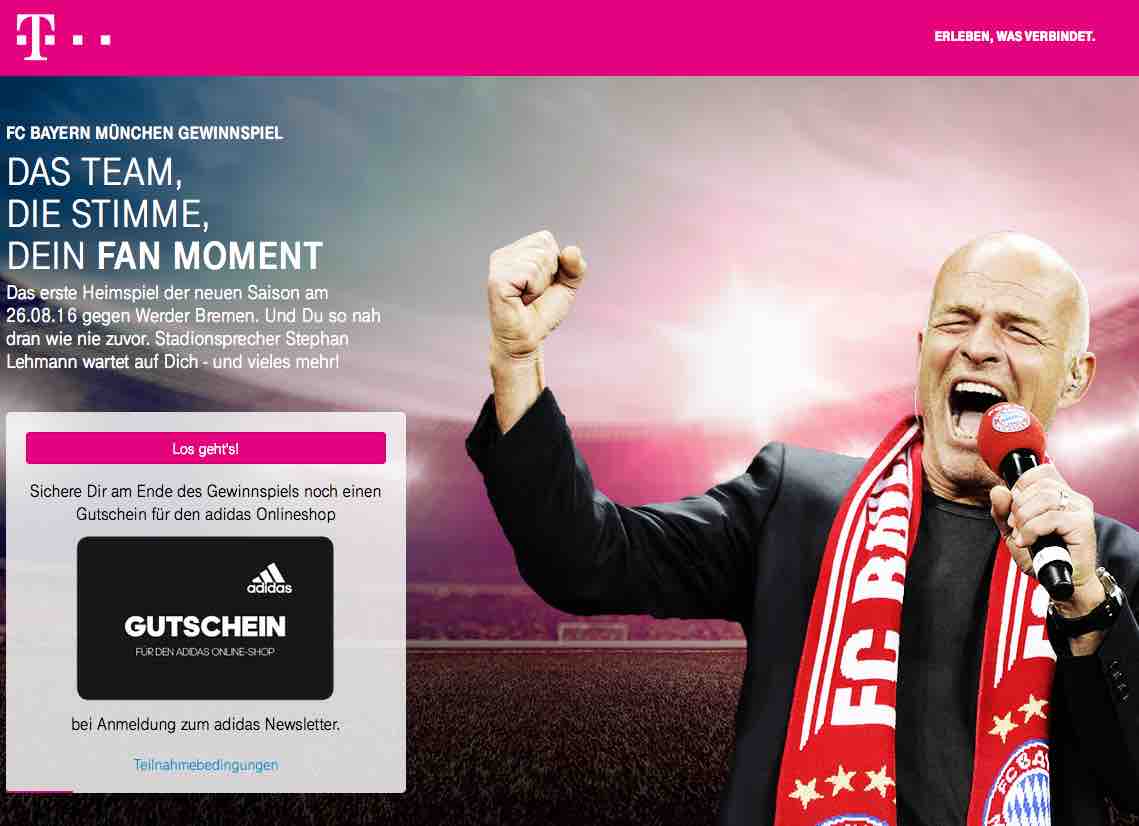 telekom VIP Ticket gewinnspiel
