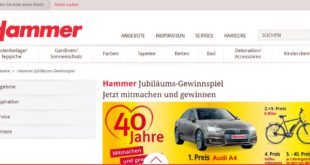 hammer heimtex jubiläums Gewinnspiel