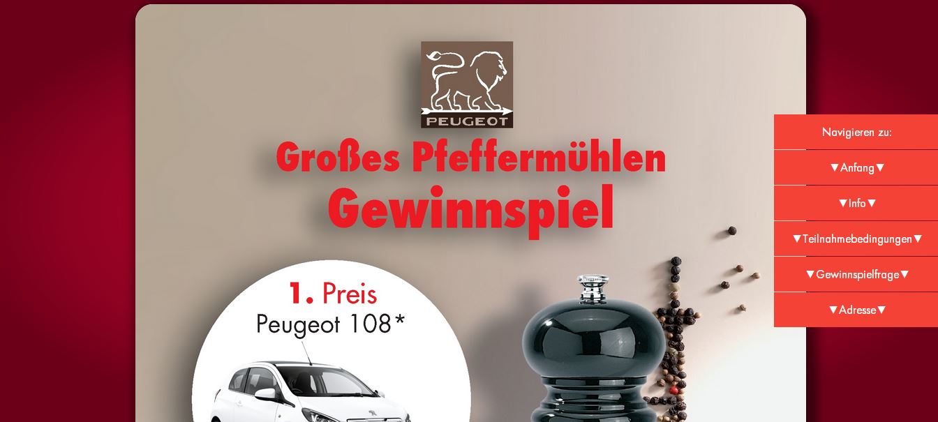 peugeot auto gewinnspiel