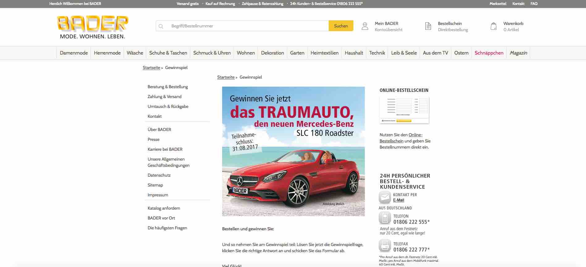 mercedes benz roadster gewinnen
