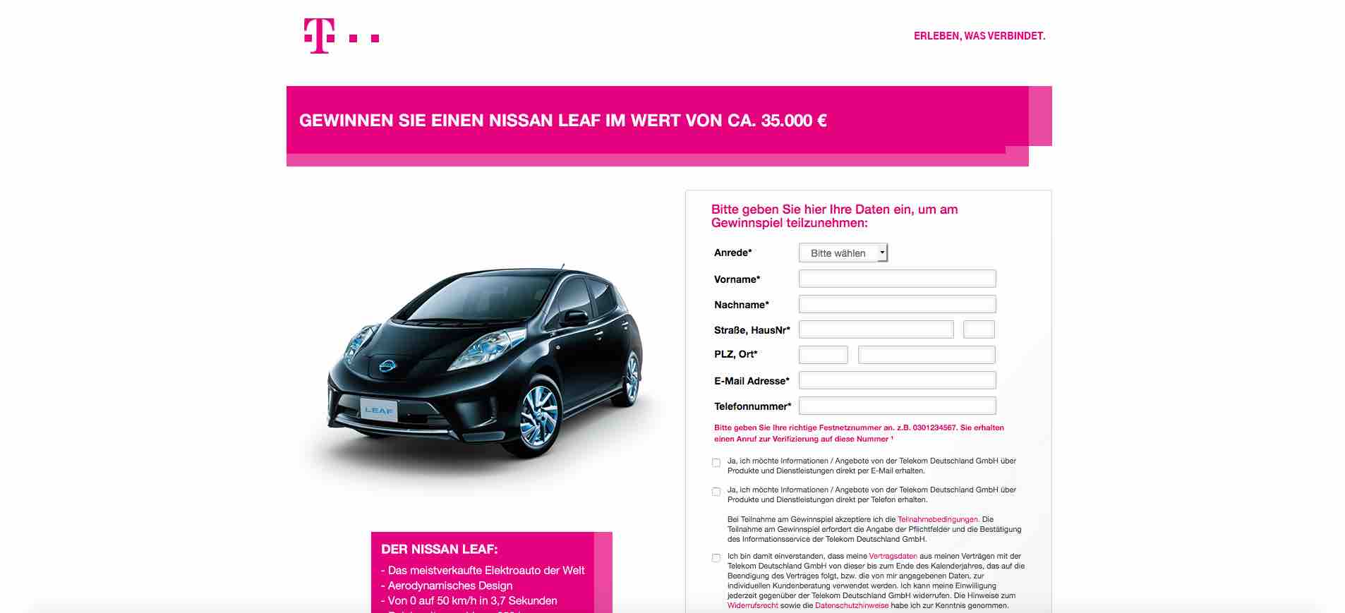 nissan leaf gewinnen