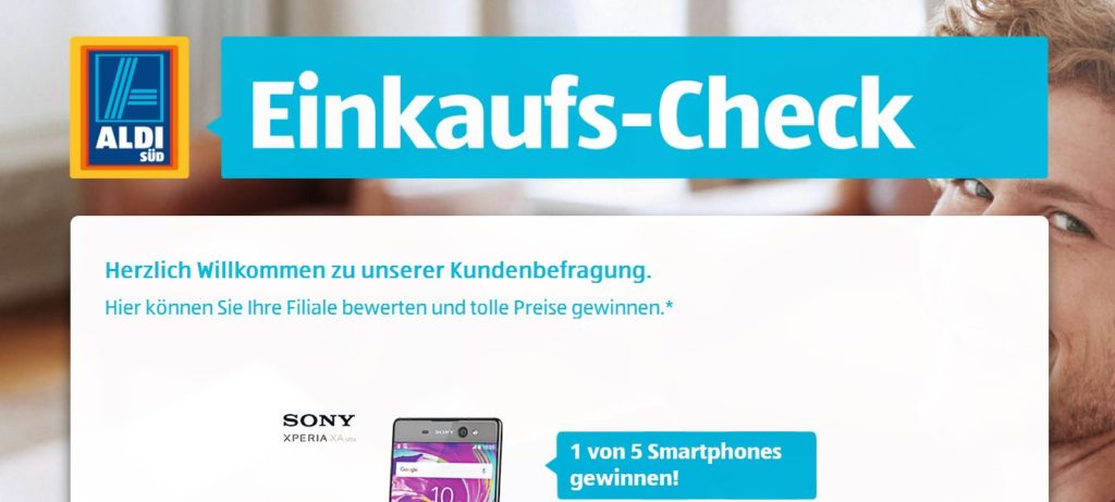 Aldi Süd Einkaufscheck tolle Smartphones gewinnen