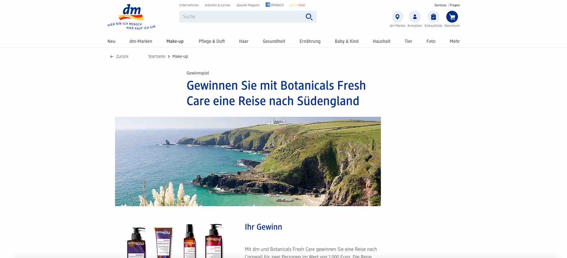 cornwall reise gewinnen