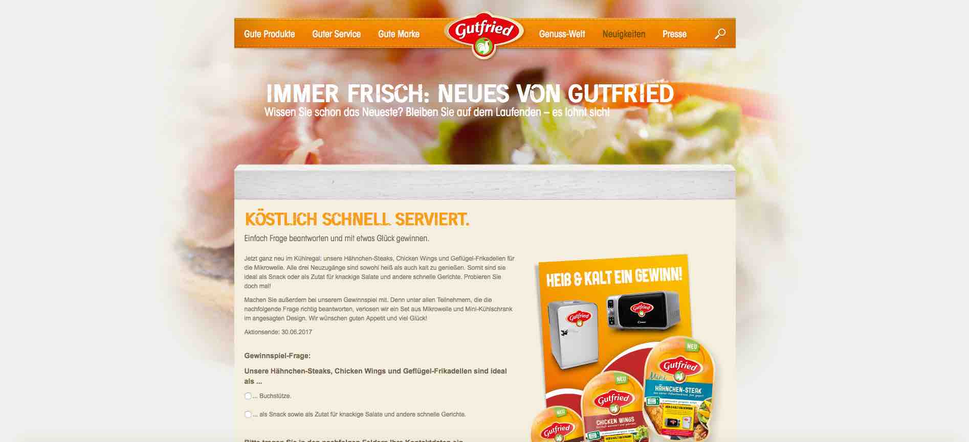 mikrowelle gewinnen