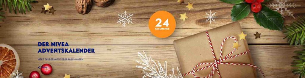 Weihnachtsadventskalender Gewinnspiel von Nivea