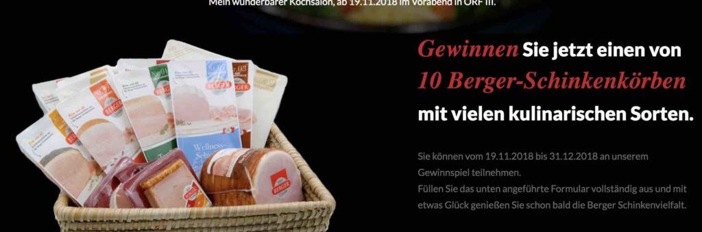 Berger Schinken Gewinnspiel