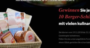 Berger Schinken Gewinnspiel