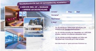 Lascana Wellnessreise Gewinnspiel