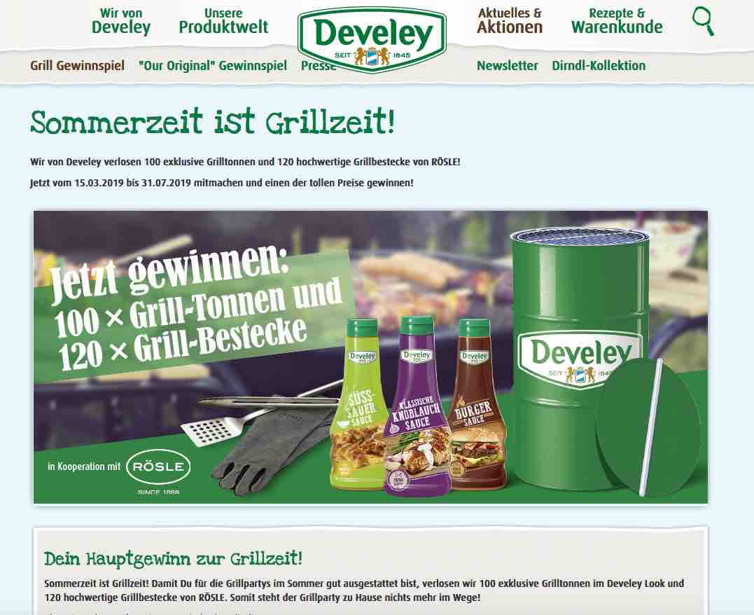 develey grillzeit gewinnspiel