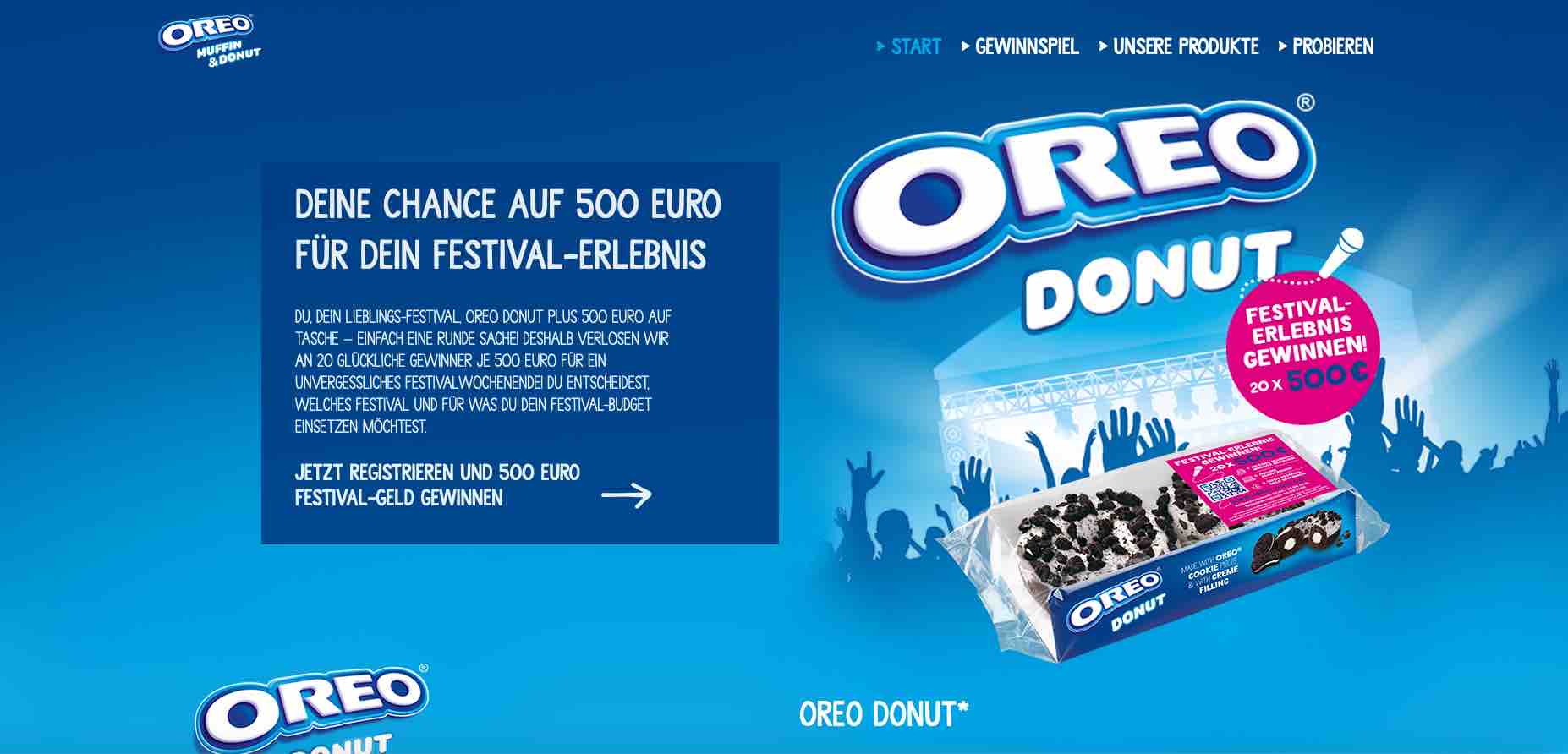 oreo donut bargeld gewinnspiel