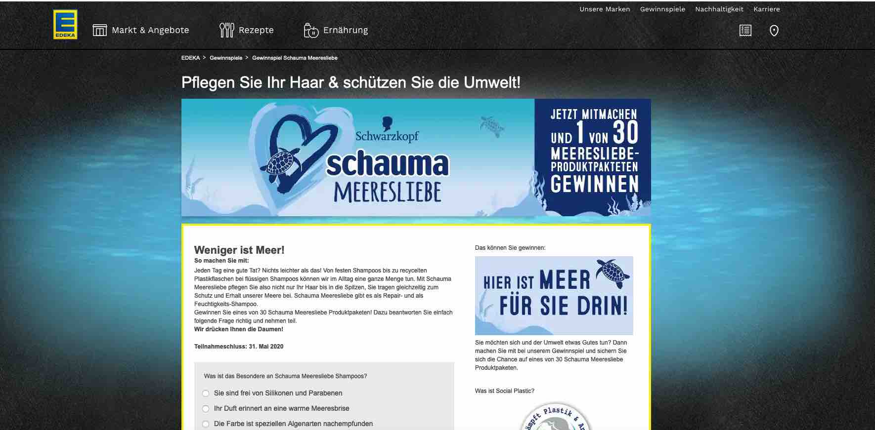 edeka schauma gewinnspiel