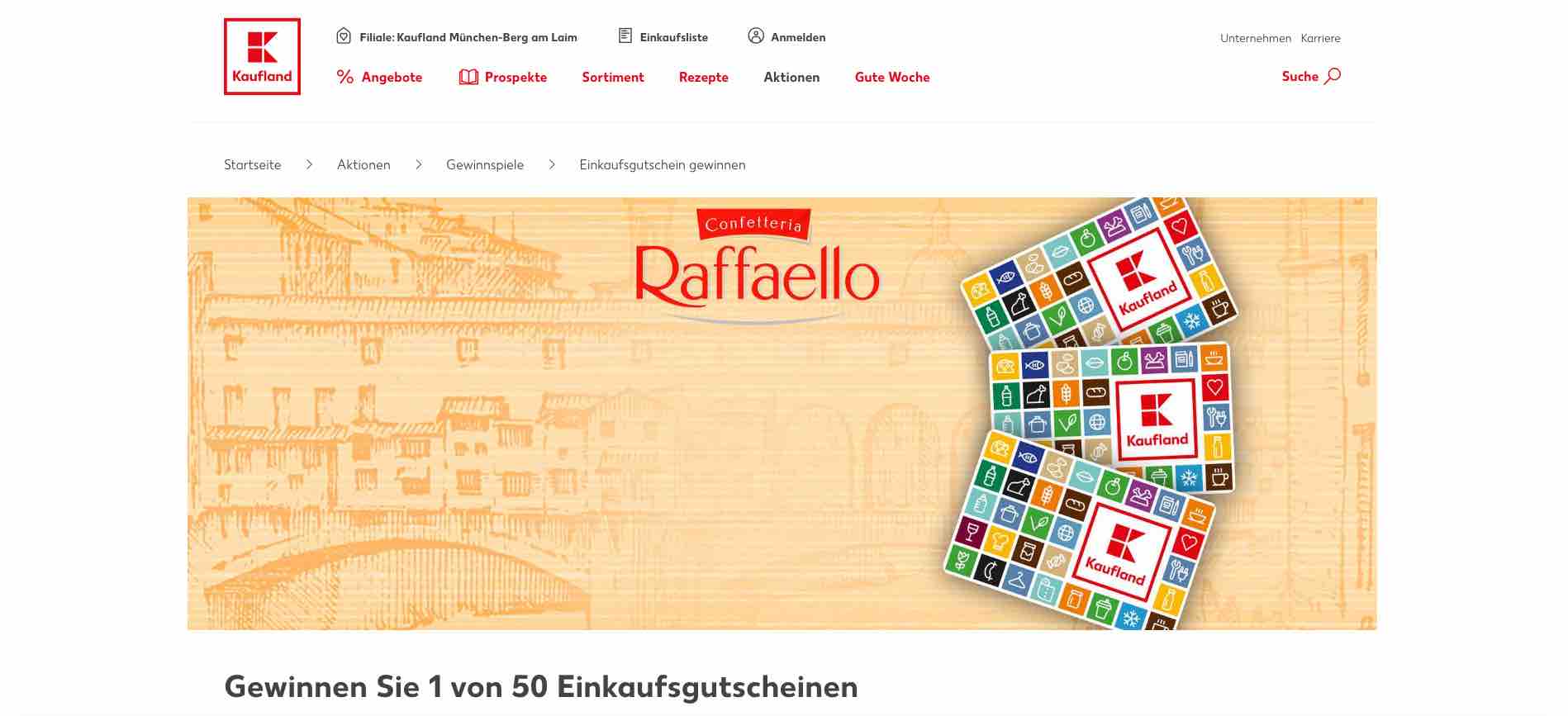 kaufland raffaello gewinnspiel