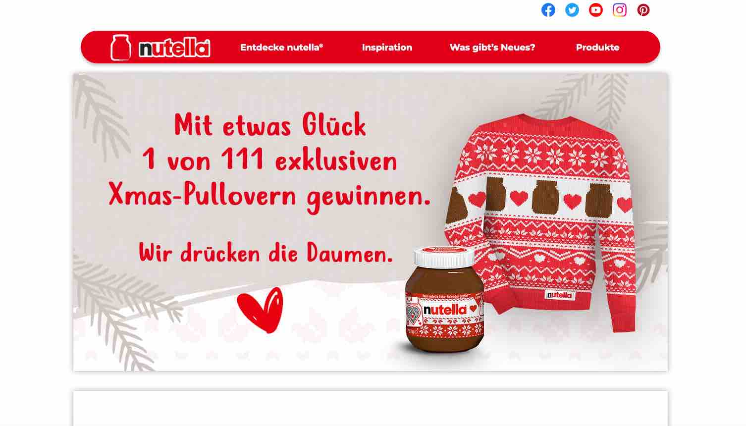 nutella xmas pullover gewinnspiel