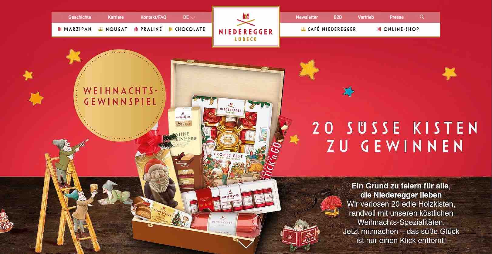 niederegger weihnachts-gewinnspiel