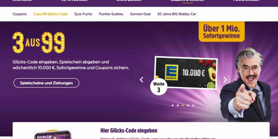 deutschlandcard gewinnspiel 3 aus 99