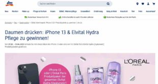 dm elvitalh hydra iphone gewinnspiel