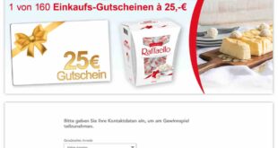 ferrero gutschein gewinnspiel