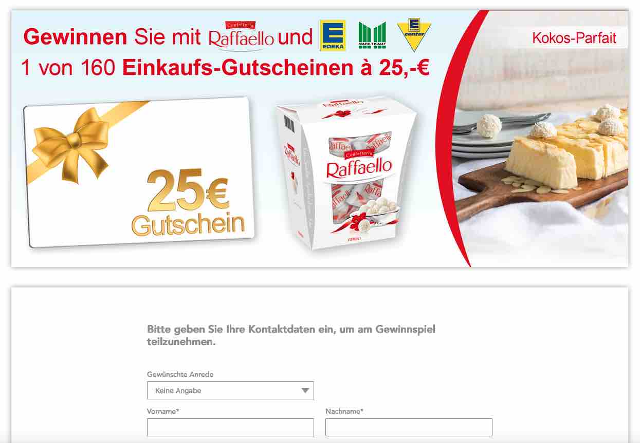 ferrero gutschein gewinnspiel