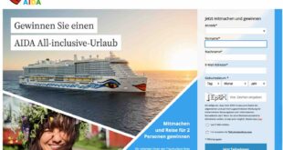 aida urlaubs gewinnspiel