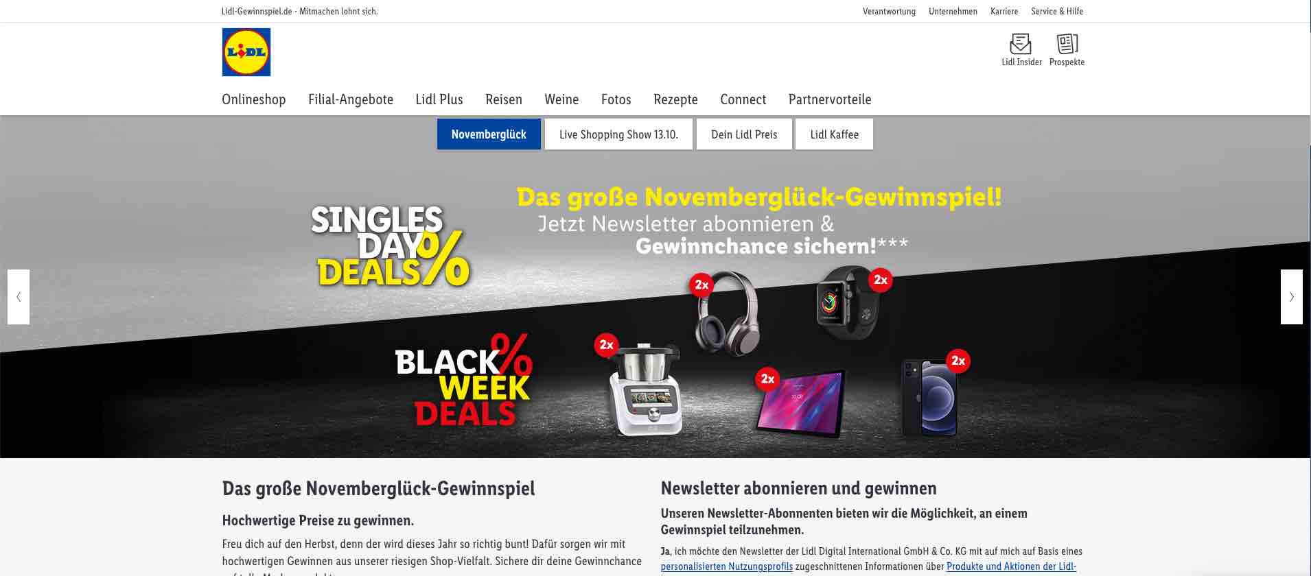 lidl novemberglück gewinnspiel