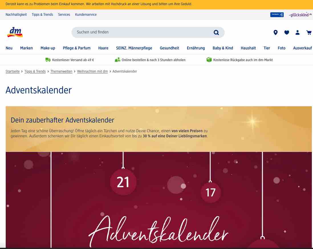 dm adventskalender