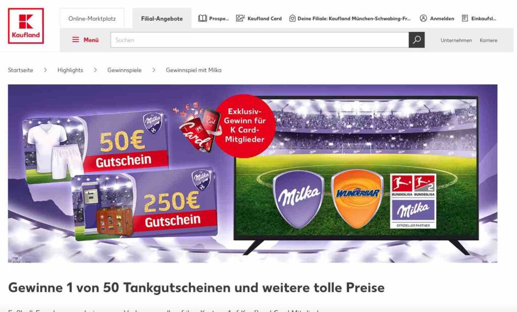 Kaufland Tankgutscheinen Gewinnspiel dabeisein.de