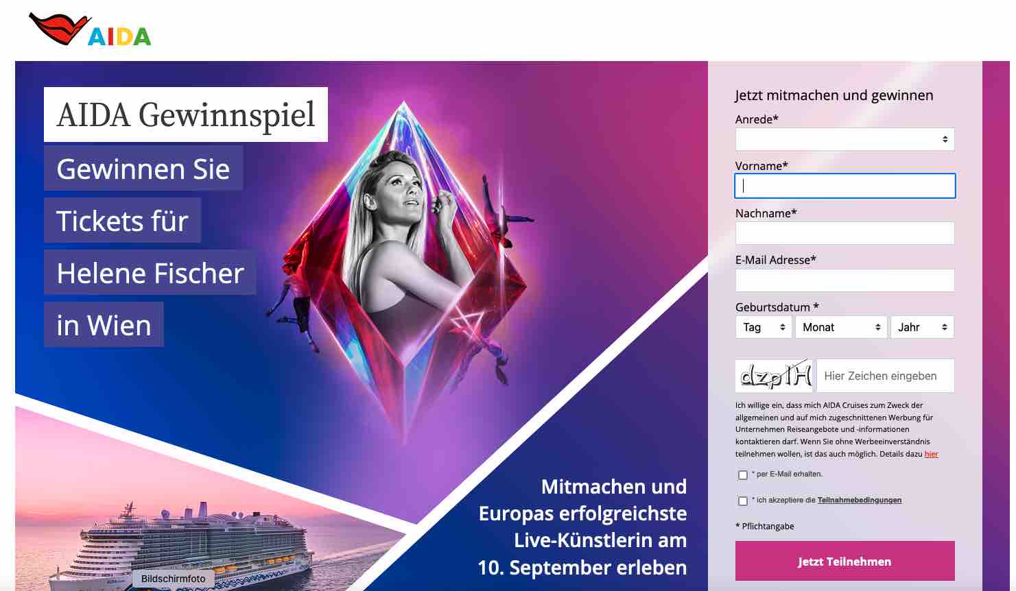 aida helene fischer gewinnspiel