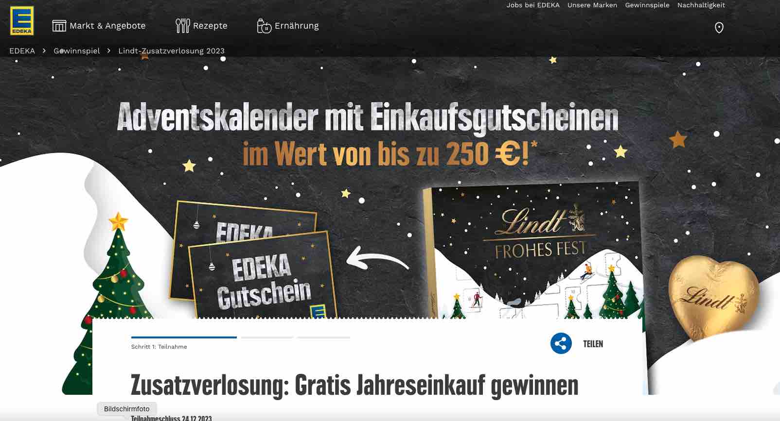 edeka adventskalender gewinnspiel