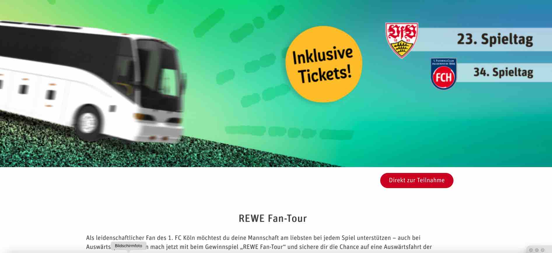 rewe fan tour gewinnspiel