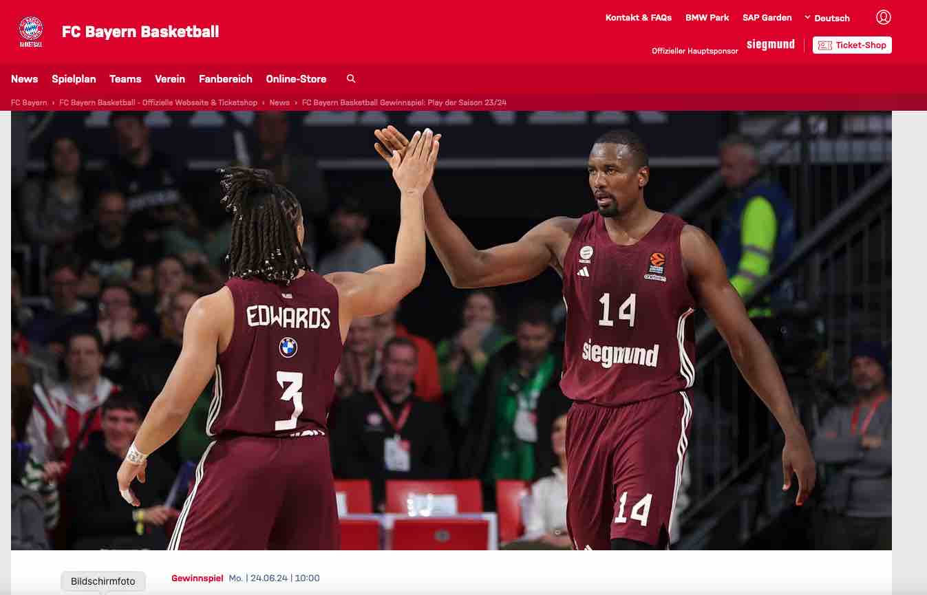 fc bayern basketball gewinnspiel