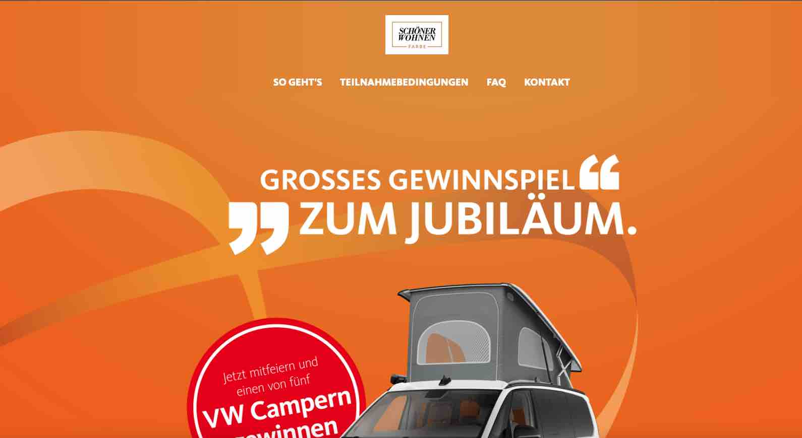 Schöner Wohnen VW Camper Gewinnspiel