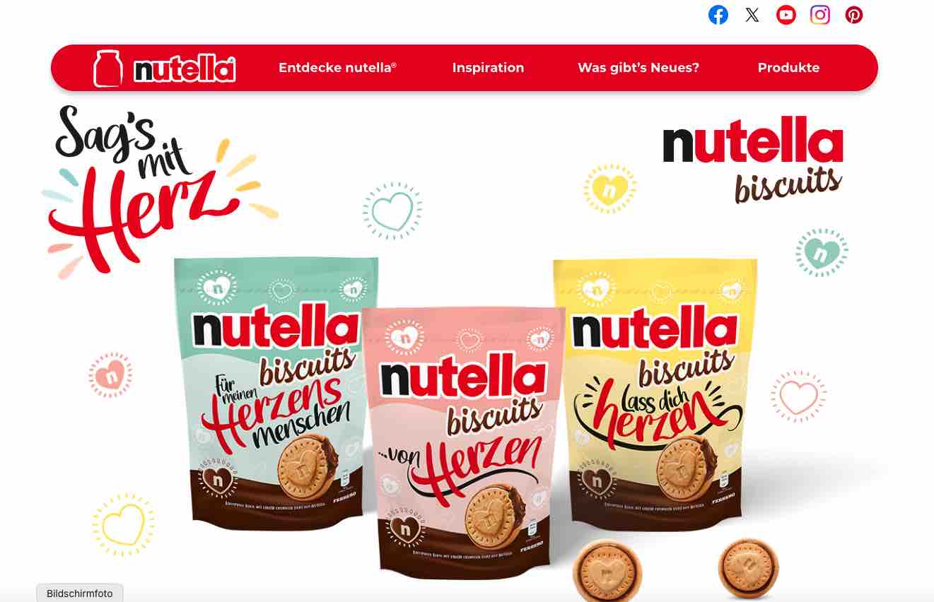 NUTELLA Sags mir Herz Gewinnspiel