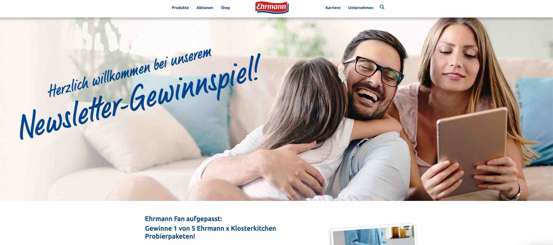 Ehrmann Almighurt-Gewinnspiel