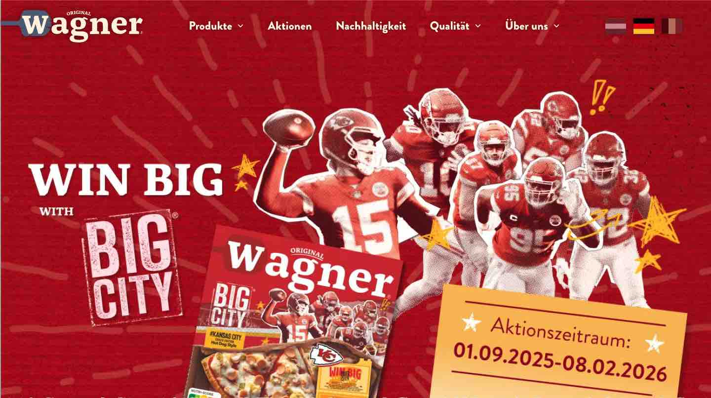 Wagner Pizza Football Gewinnspiel