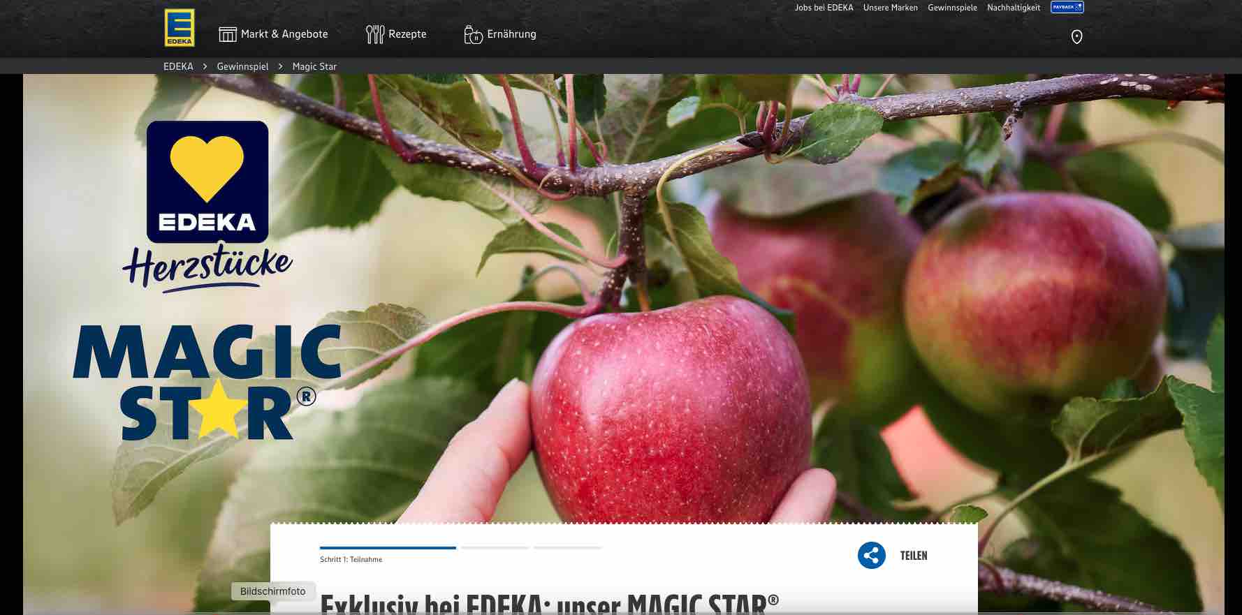 edeka herzstuecke magic star gewinnspiel