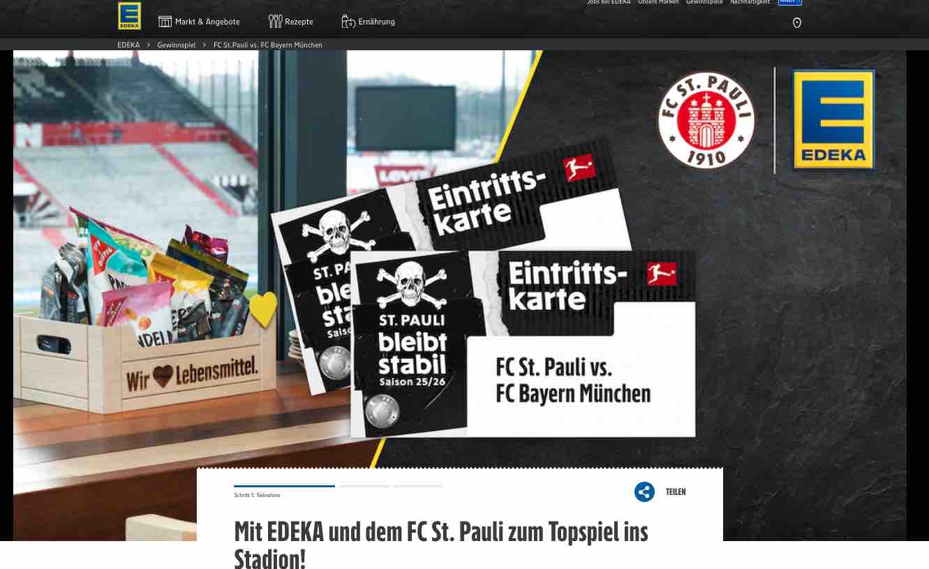 edeka fussball st,pauli gewinnspiel