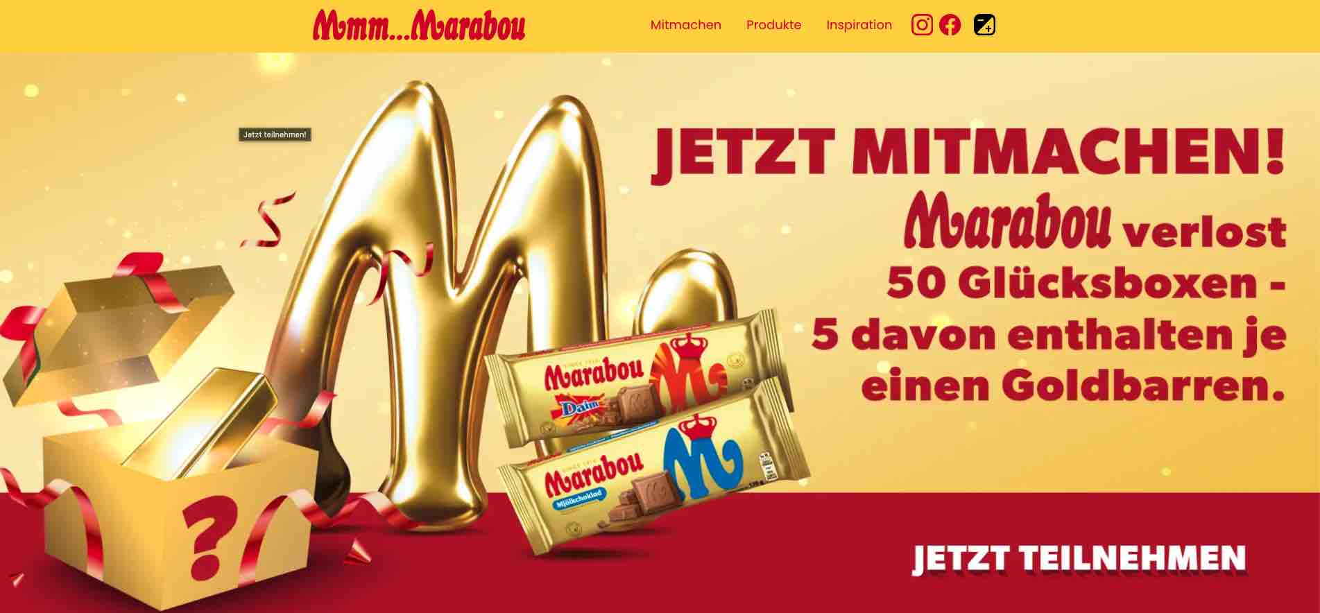 MARABOU Glücksboxen Gewinnspiel