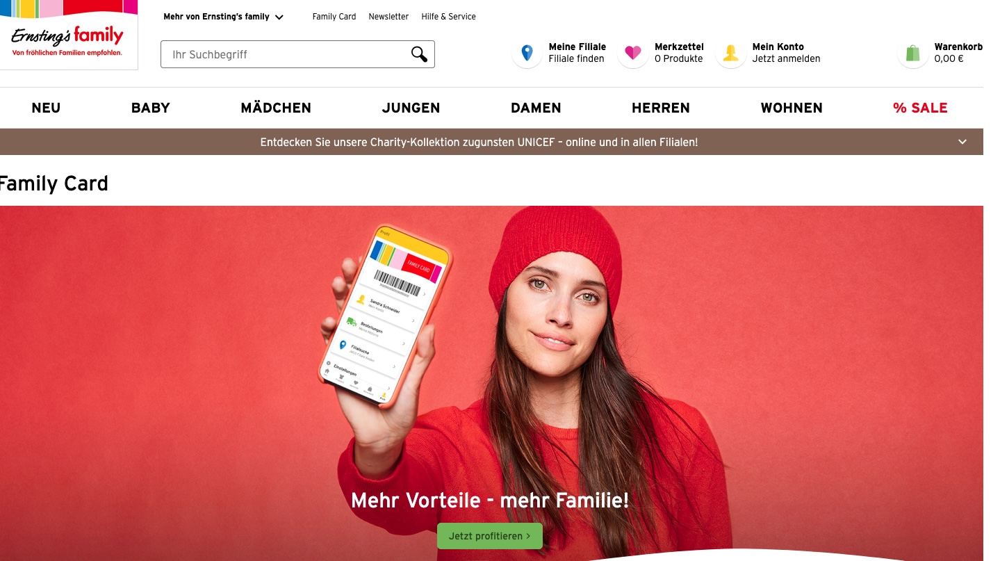 Ernsting’s family Gewinnspiel